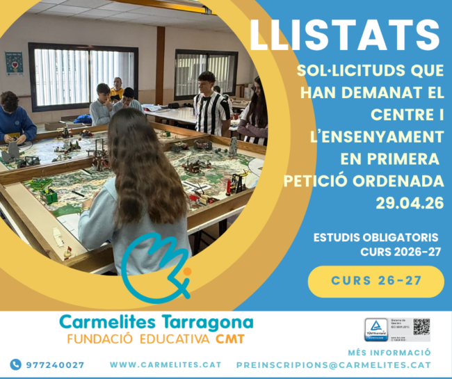 SOL·LICITUDS QUE HAN DEMANAT EL CENTRE I L’ENSENYAMENT EN 1A PETICIÓ ORDENADA (29.04.26) (1)