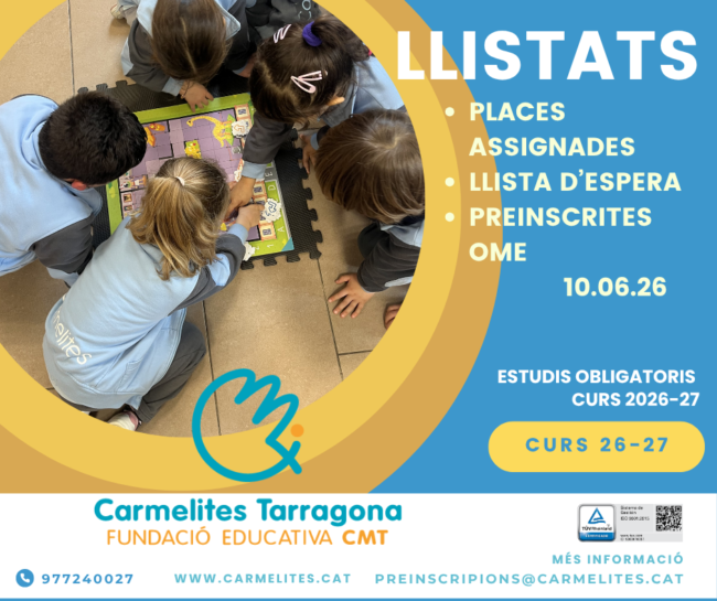 PLACES ASSIGNADES AL CENTRE – LLISTA ESPERA – PREINSCRITS OME
